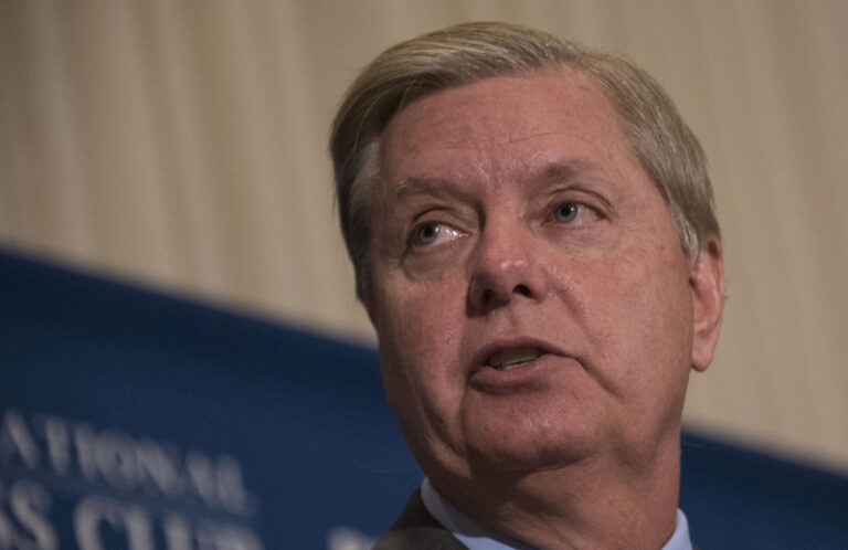 Lindsey Graham appears on the verge of tears after Donald Trump is criminally indicted